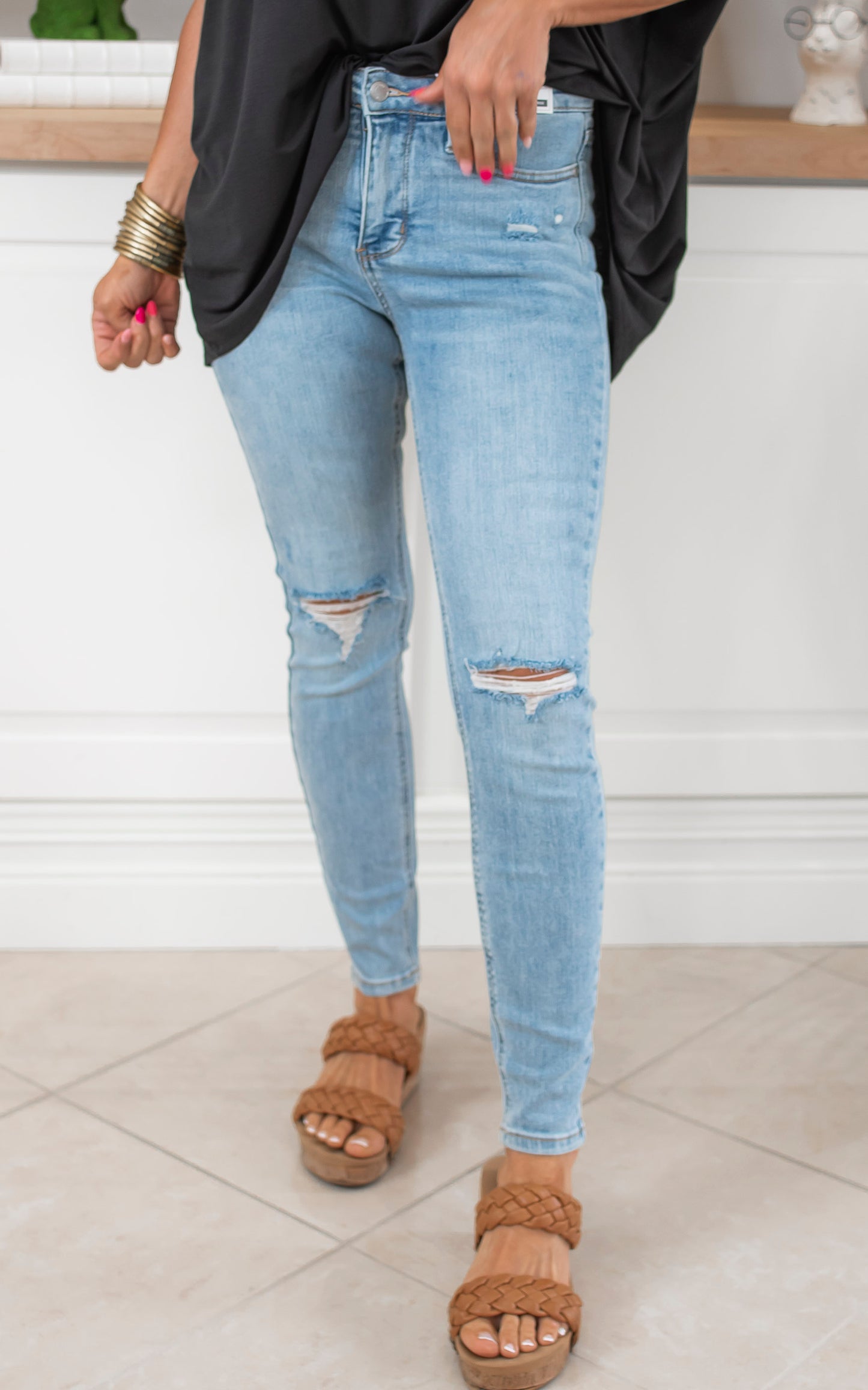 The Everleigh Tummy Control Mid Rise Skinny Denim Jean (REG/CURVY) | Judy Blue - Final Sale