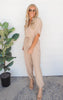 DOLMAN SHORT SLEEVE JUMPSUIT 