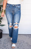 DISTRESSED LOOSE FIT STRAIGHT LEG JEANS - RISEN