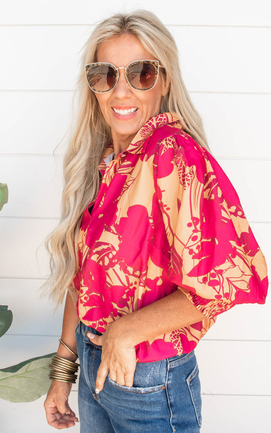 Vibrant Floral Blouse