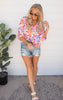 Songs of Spring Floral V-Neck Top*