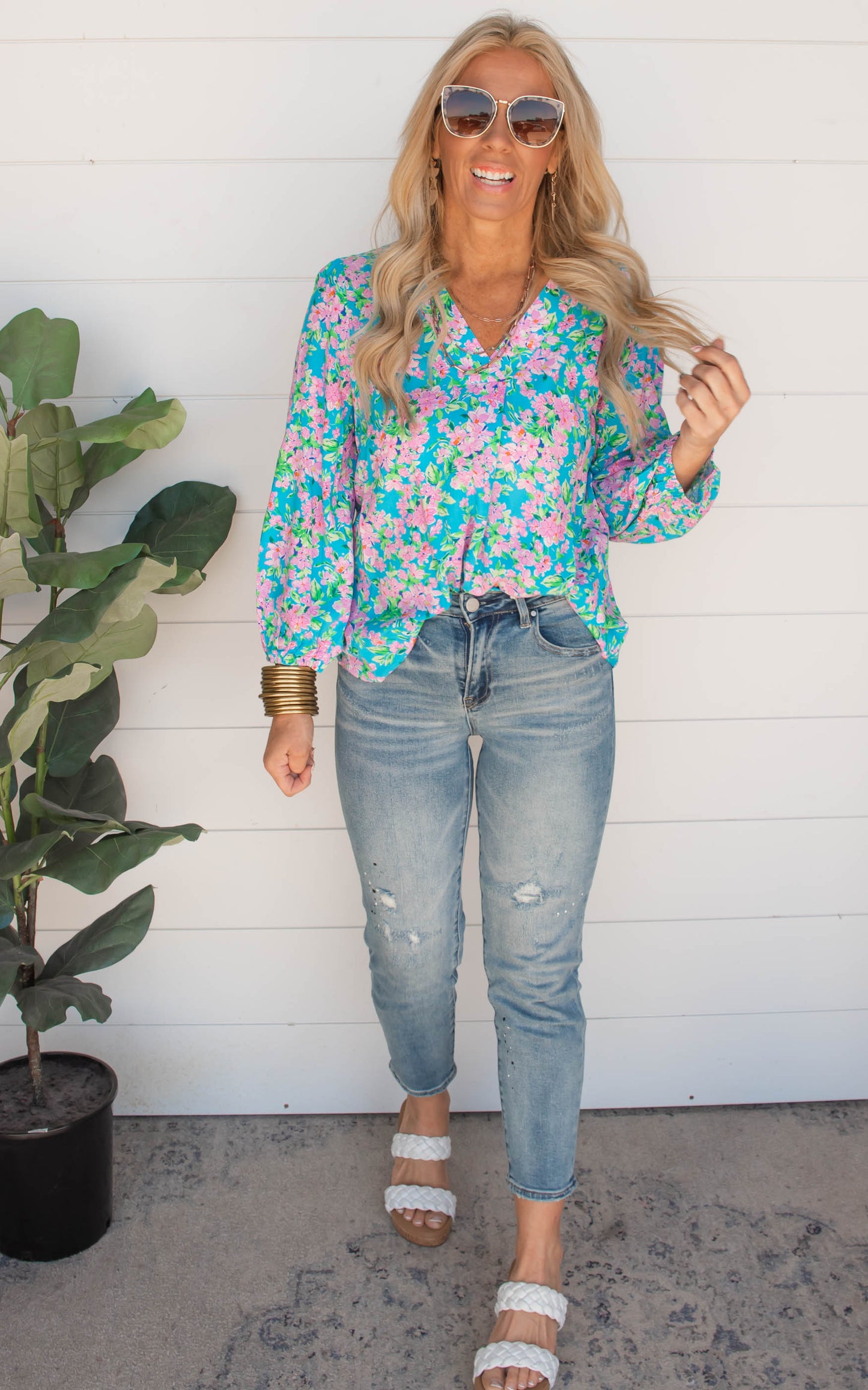 floral blouse 