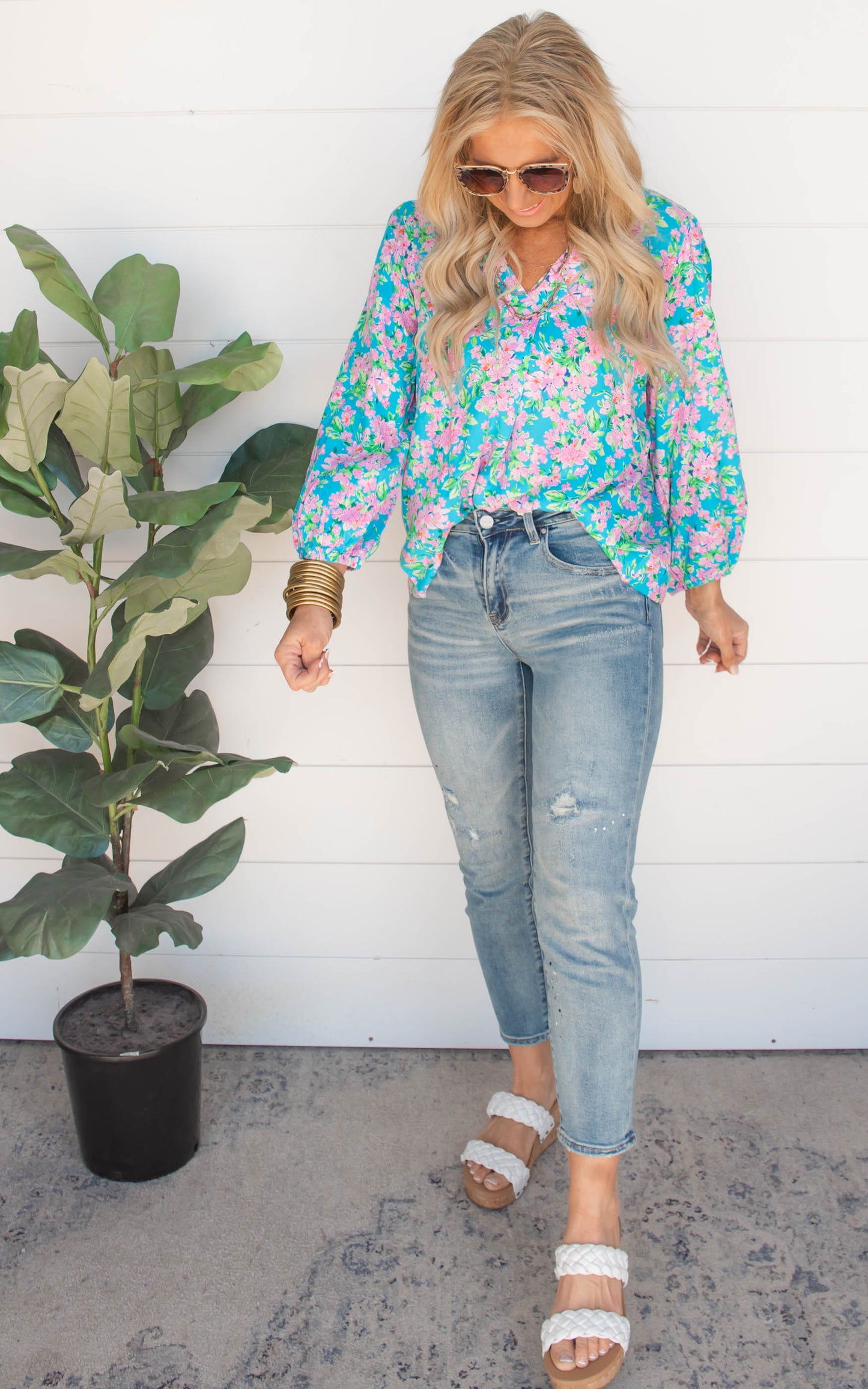 Under the Cherry Blossoms Floral Top