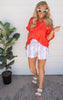 4th Of July Sequin Stripe Shorts | FINAL SALE