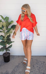4th Of July Sequin Stripe Shorts | FINAL SALE