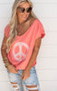 Studded Peace Emblem Tee - POL