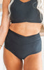 Vacationer Ultra High V Bottoms | Black (BOTTOM ONLY)