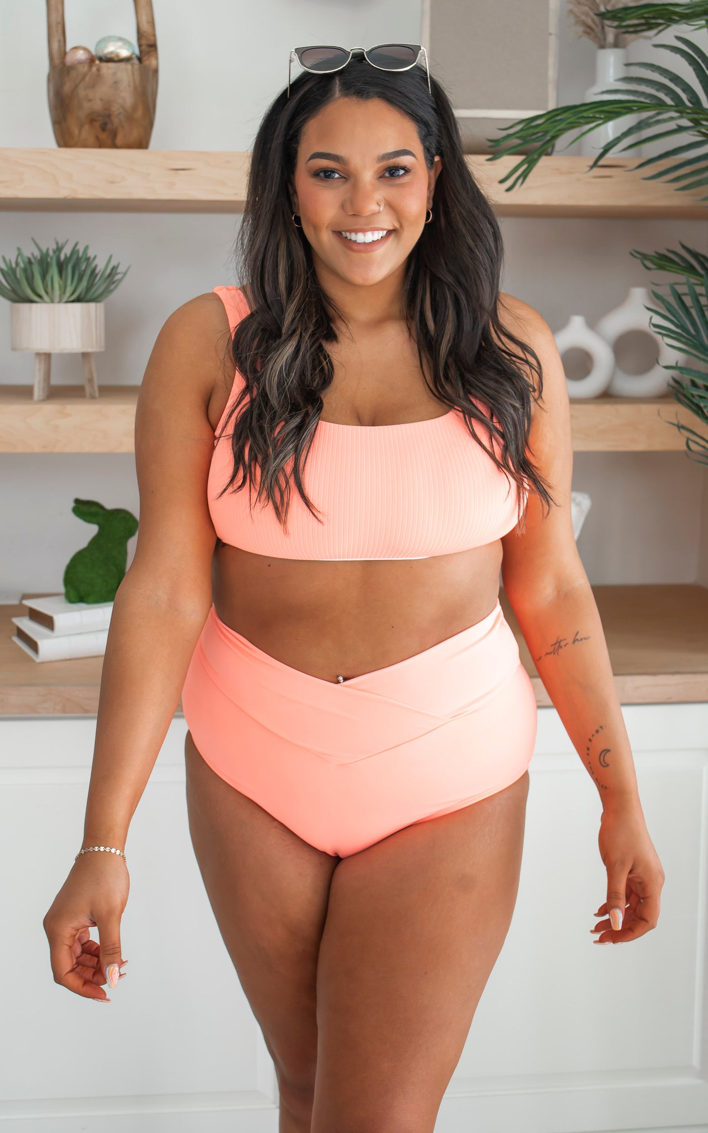 Seashell Twisted Back Swim Top | Sherbert Splash (TOP ONLY)