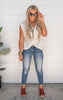 Midrise Distressed Boyfriend Denim Jeans- RISEN - Final Sale