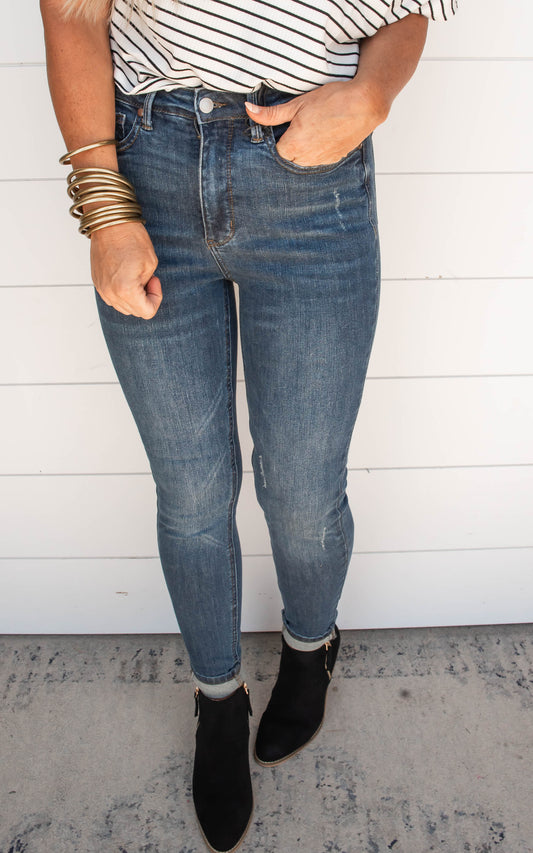 High Rise Tummy Control Skinny Denim Jeans - Judy Blue