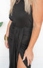 Look & Listen Black Drape Dress* | FINAL SALE