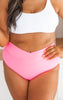 Vacationer Ultra High V-Cut Swim Bottoms | Pretty in Pink 