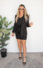 Don't Leave Black Ruche Dress | FINAL SALE