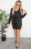 Don't Leave Black Ruche Dress | FINAL SALE