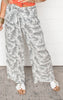 Palm Flared Pants with Smocking