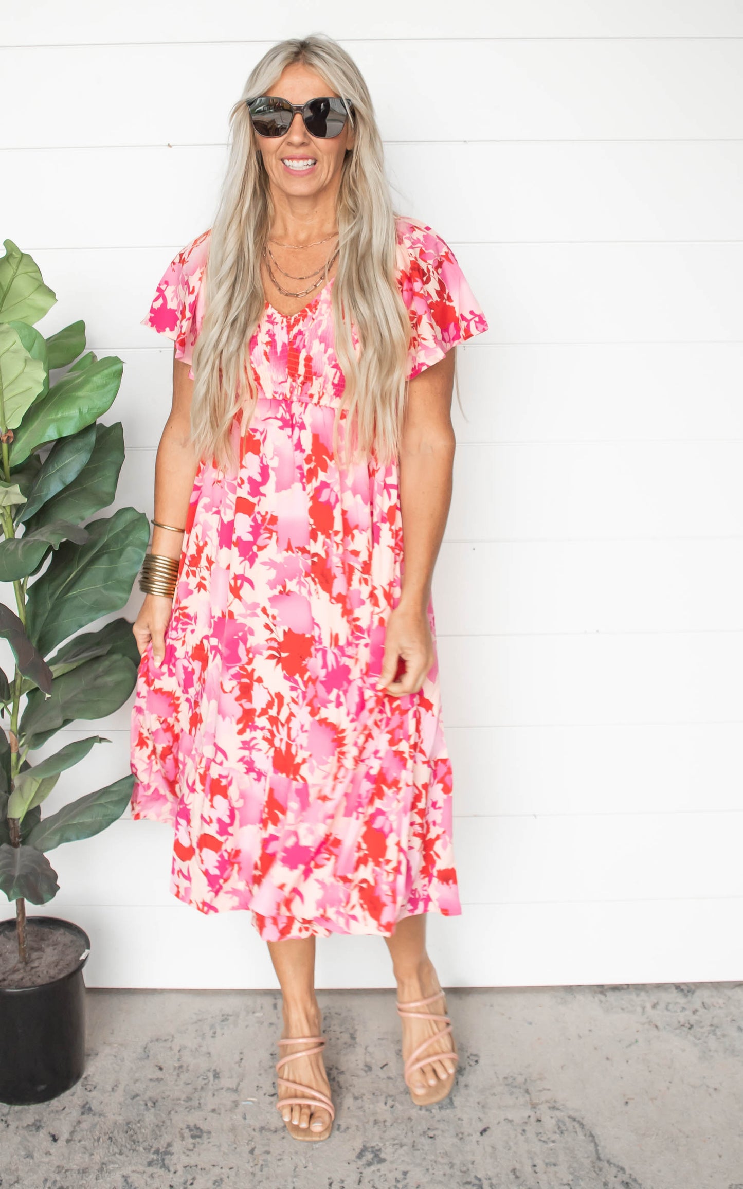 Sweet as Pie Printed Midi Dress - Final Sale