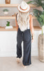 Woven Tie Back Suspender Jumpsuit w/ Pockets - Final Sale