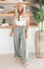 Woven Tie Back Suspender Jumpsuit w/ Pockets - Final Sale