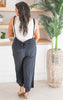 Woven Tie Back Suspender Jumpsuit w/ Pockets - Final Sale