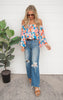 Blossoming Emotion Off The Shoulder Blouse**