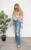 Blossoming Emotion Off The Shoulder Blouse**