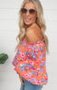 Blossoming With Joy Off The Shoulder Floral Blouse | Orange