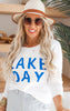 Lake Day Fleece Slouchy - White**