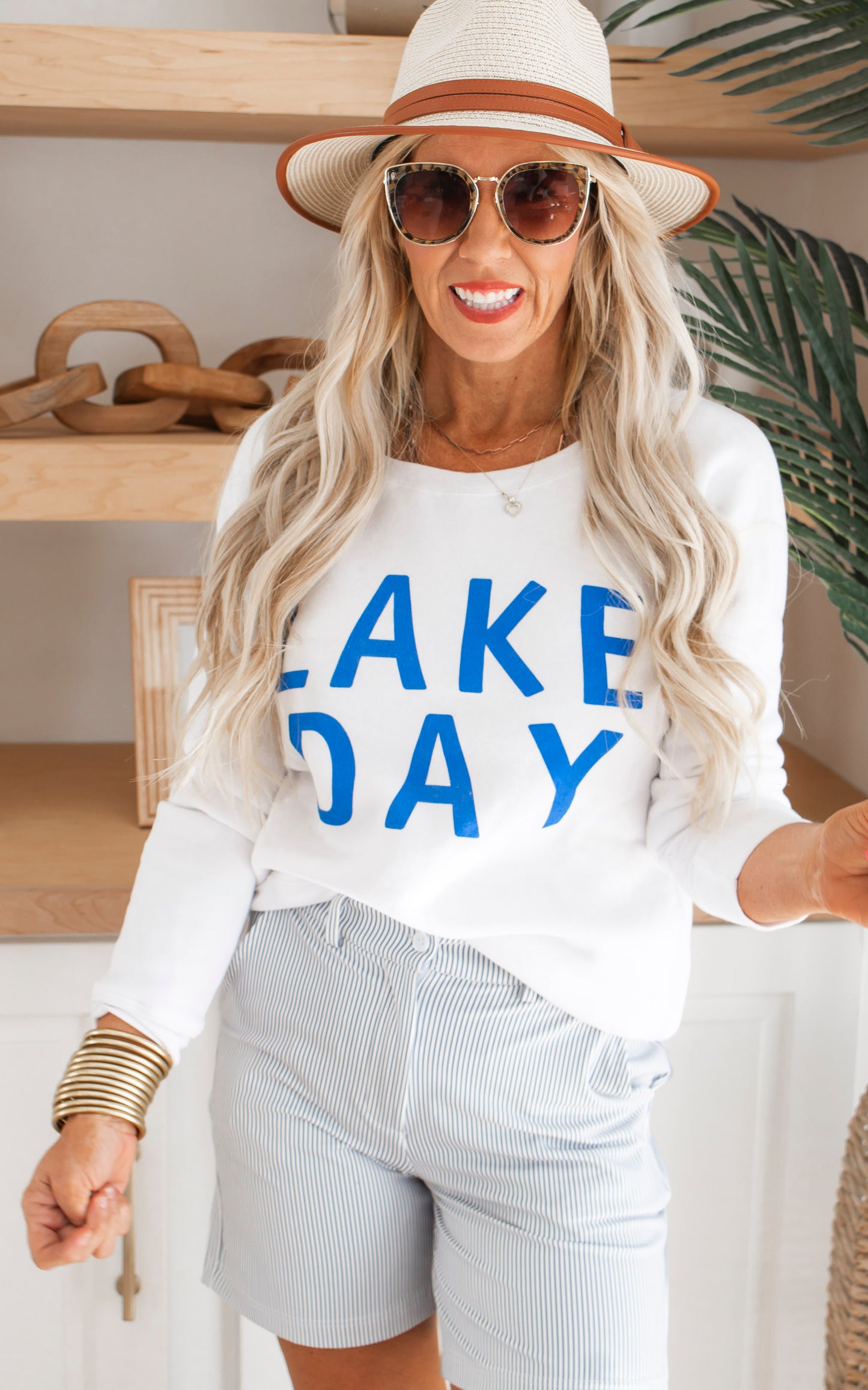 Lake Day Fleece Slouchy - White**