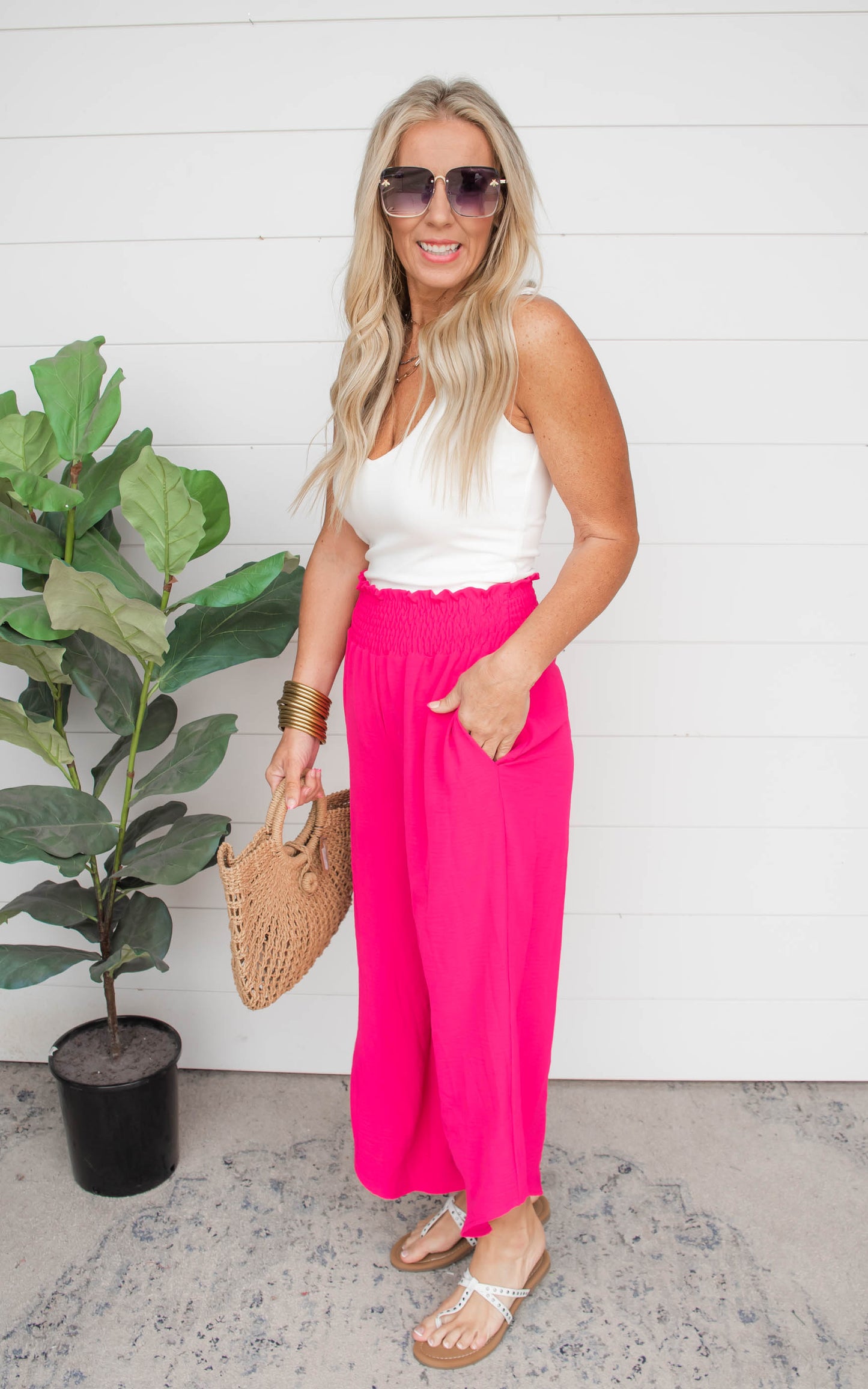 Weekend Chic Casual Wide Leg Pants