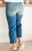 Zenana High Waist Distressed Wide Leg Cropped Denim Jeans