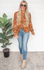 Rust Leopard Long Sleeve Top - Final Sale