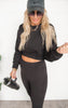 black cropped sweatshirt 