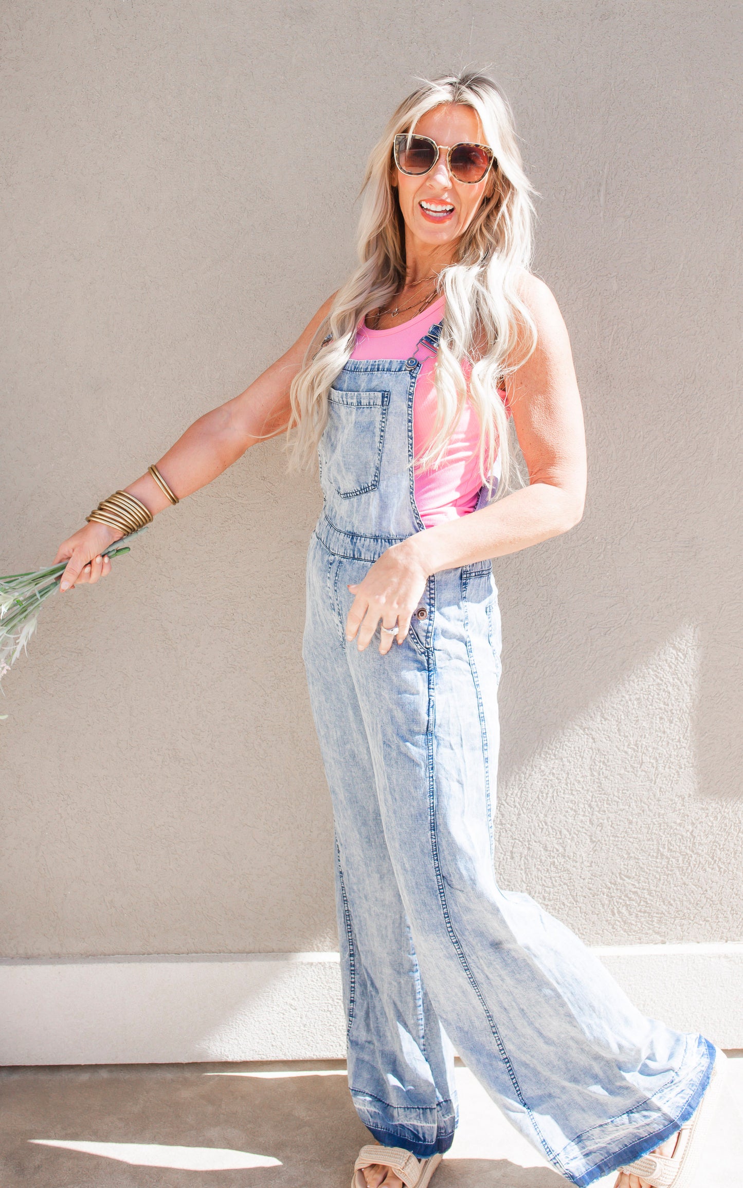 Denim Mineral Washed Jumpsuit