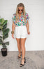 floral short sleeve top 