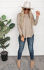 The Fall Favorite Melange Waffle Long Sleeve Top - Part 2 - Final Sale