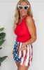 American Flag Sequin Short