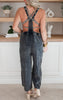 Black Mineral Wash Overalls