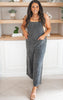 Black Mineral Wash Overalls* - Final Sale