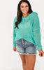 Lace Open Up Crochet Chenille Sweater Hoodie - Final Sale