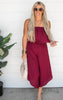 Ready for It Strapless Jumpsuit | Wine