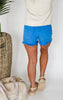 Lexi Sky Blue Garment Dyed Mid-Rise Denim Shorts - Final Sale