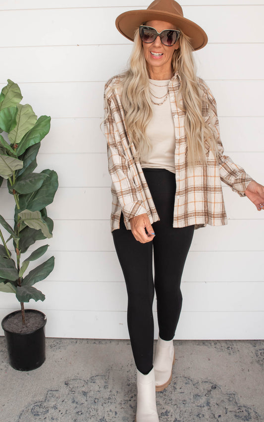 Falling for Plaid Hi Low Shacket