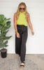 Silky Halter Top - Chartreuse