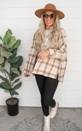 Falling for Plaid Hi Low Shacket
