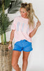 Light Pink BEACH Garment Dyed Graphic T-shirt**