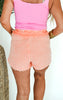 Washed Double Gauze Frayed Hem Drawstring Shorts - Final Sale