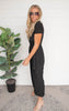 black jumpsuit