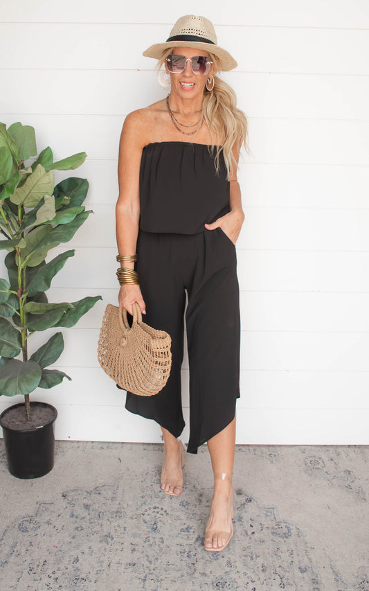 Ready for It Strapless Jumpsuit | Black