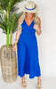 Surplice Neckline Sleeveless Jumpsuit