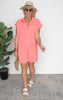 Sunday Casual Salmon Shirt Dress